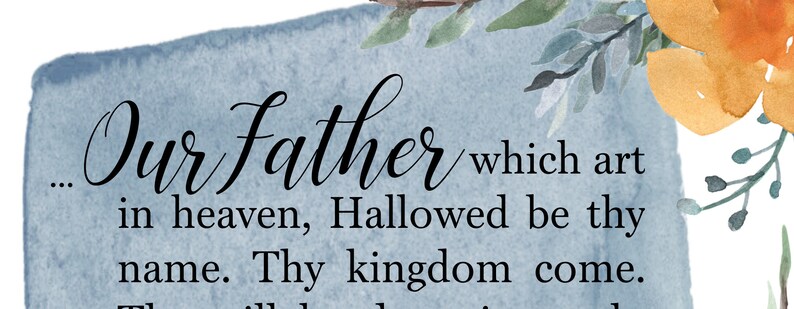 Our Father KJV Bible Verse Lord's Prayer Daily Bread - Etsy Ireland
