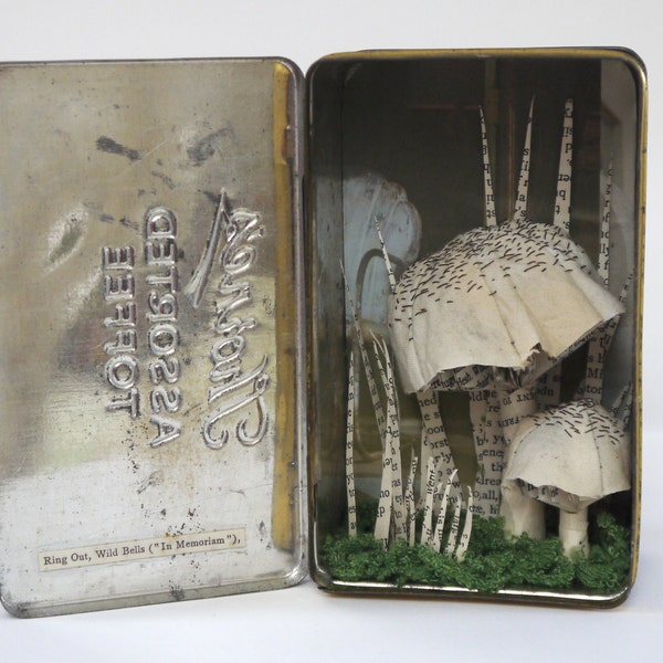 SALE 20%: Field Mushrooms - mixed media sculpture