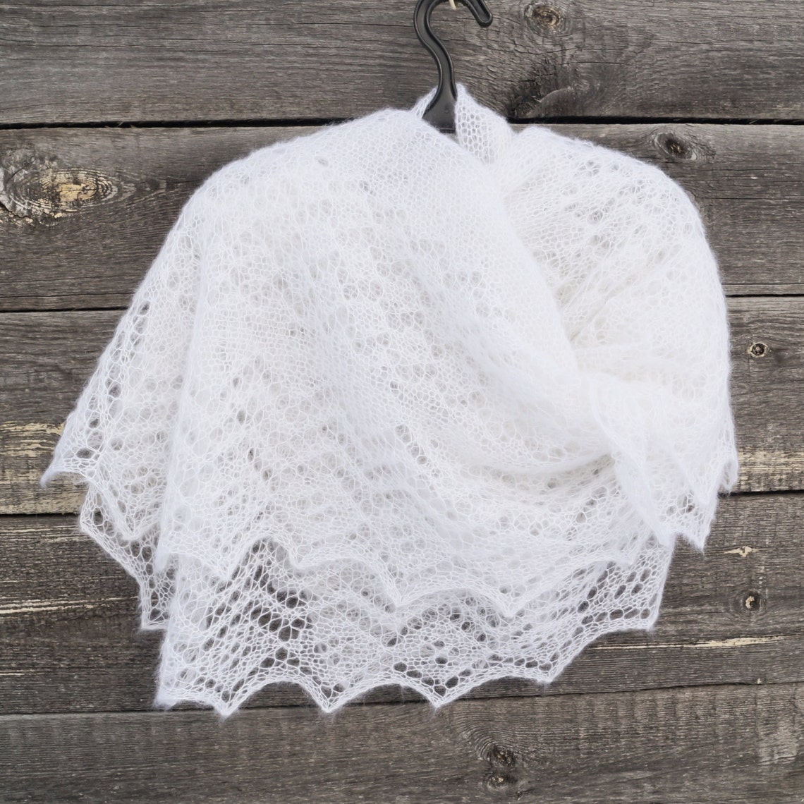 Lace hand knitted rectangular shawl in Orenburg style luxury Etsy