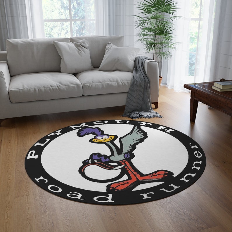 Round Rug Road Runner shops Super Bee SuperBee Charger, Car Guy Gift Man Cave