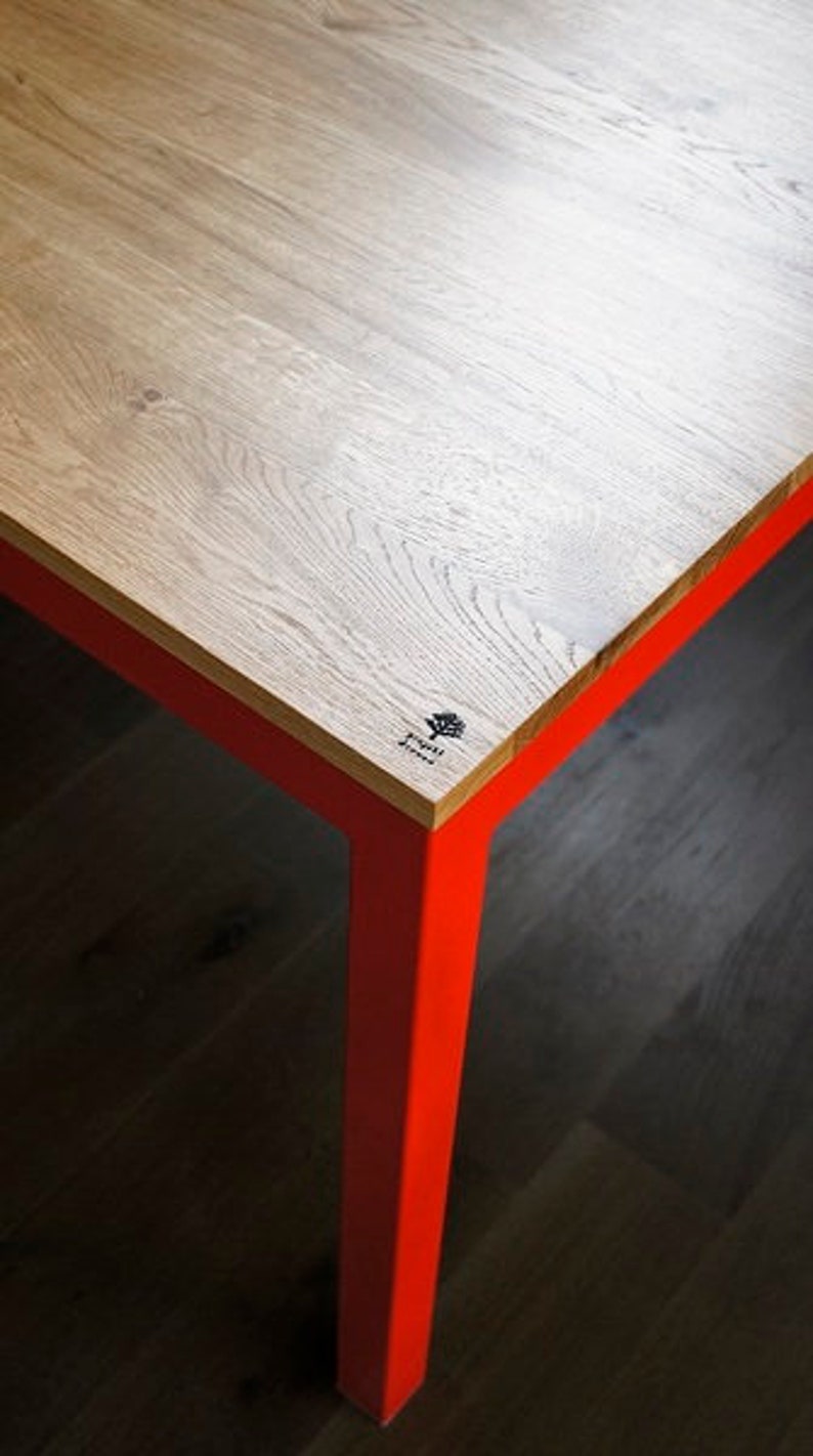 Table, office desk, Industrial Red Oak image 4