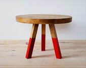 Mesa, mesa de centro, única, redonda, muebles de roble serie "Marsala"