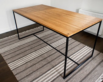 Table, dining table, desk, office, "Industrial Elegance Oak"
