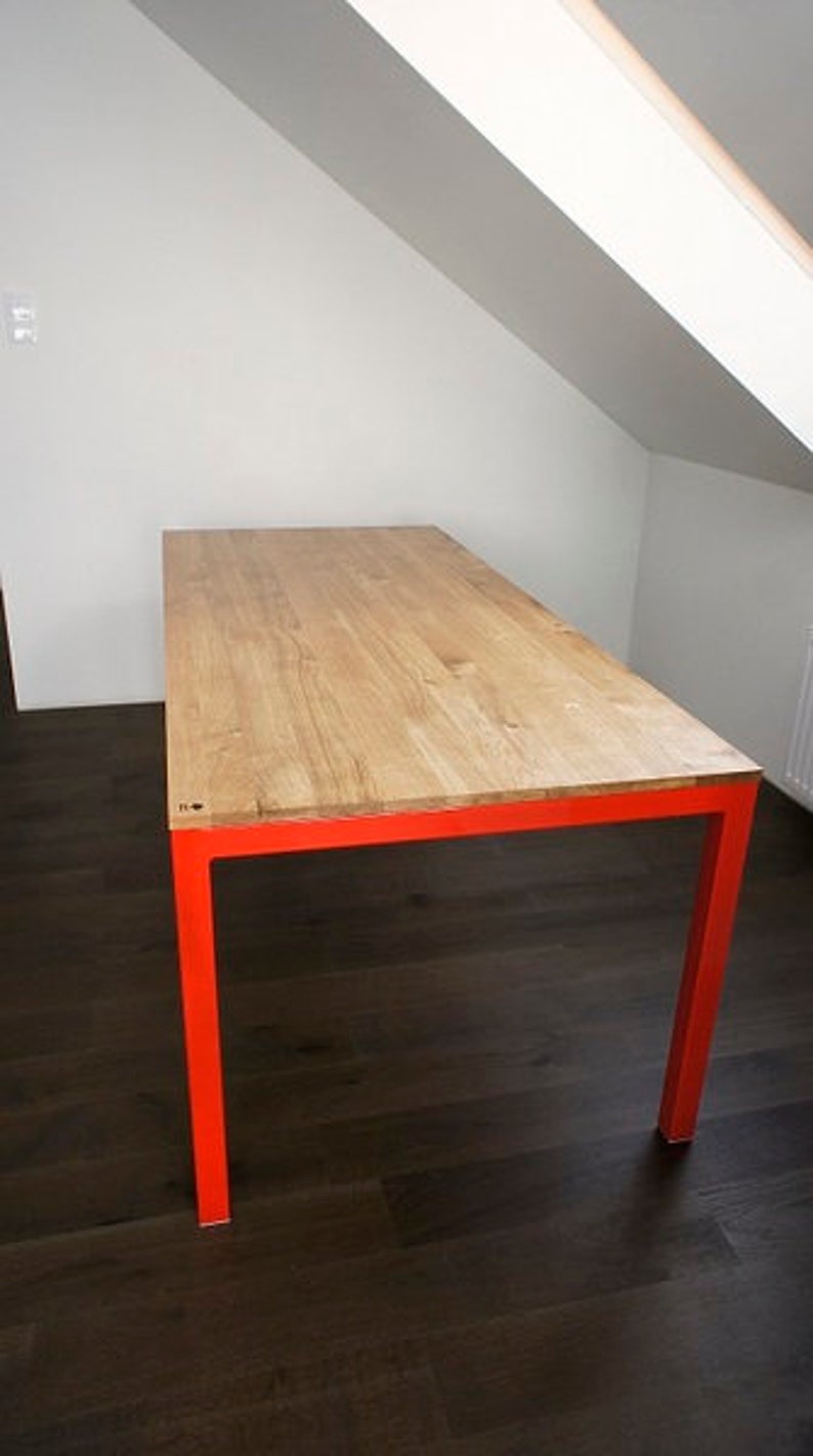 Table, office desk, Industrial Red Oak image 3