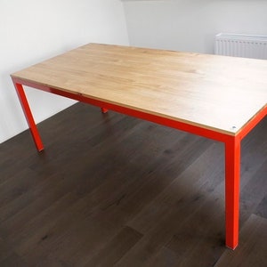 Table, office desk, Industrial Red Oak image 2