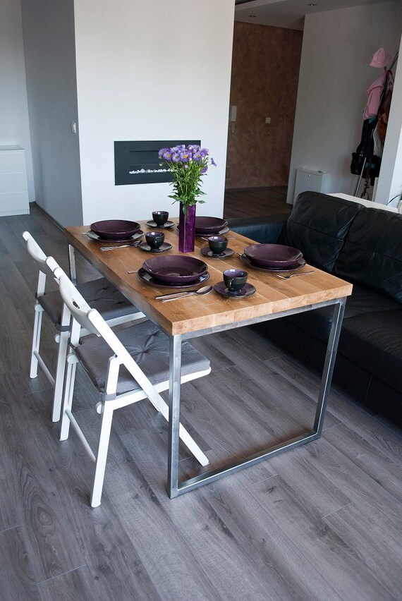 Table dining table office desk Industrial Oak Dining | Etsy