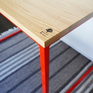 Office desk, desk, table, Industrial Red Oak image 3