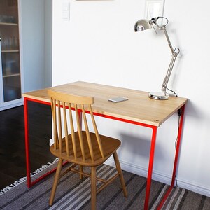 Office desk, desk, table, Industrial Red Oak image 2