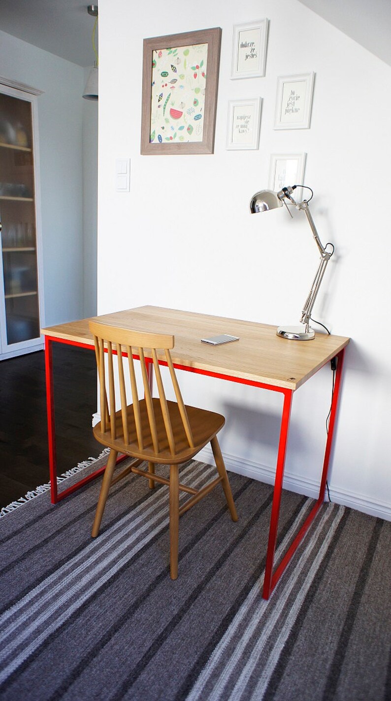 Office desk, desk, table, Industrial Red Oak image 2