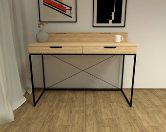 Office desk with drawer, desk, table, burau, scandinavian “Viker”