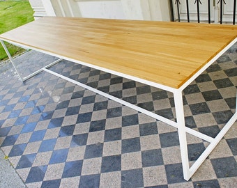 Table, dining table, desk, office, "Industrial White Oak"