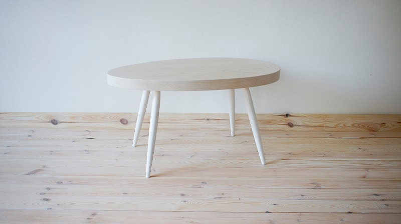 Table Coffee Table Unique Oval Scandinavian Style Series Etsy