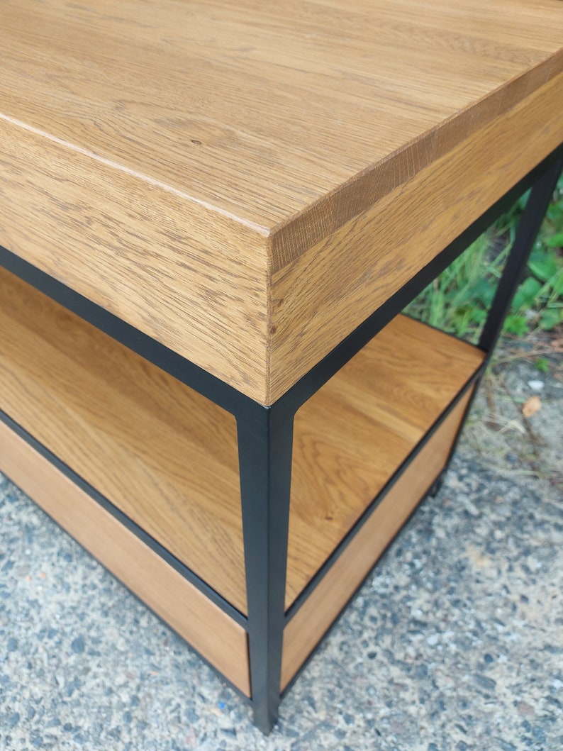 Bathroom vanity, bathroom cabinet, wooden commode, "Industrial Oak" image 10
