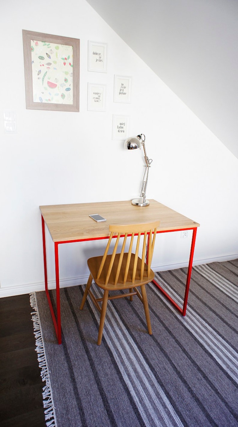 Office desk, desk, table, Industrial Red Oak image 1