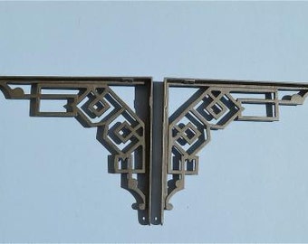 PAIR OF VICTORIAN STYLE CAST IRON FOLIAGE BRACKETS SHELF BRACKET CISTERN FB1