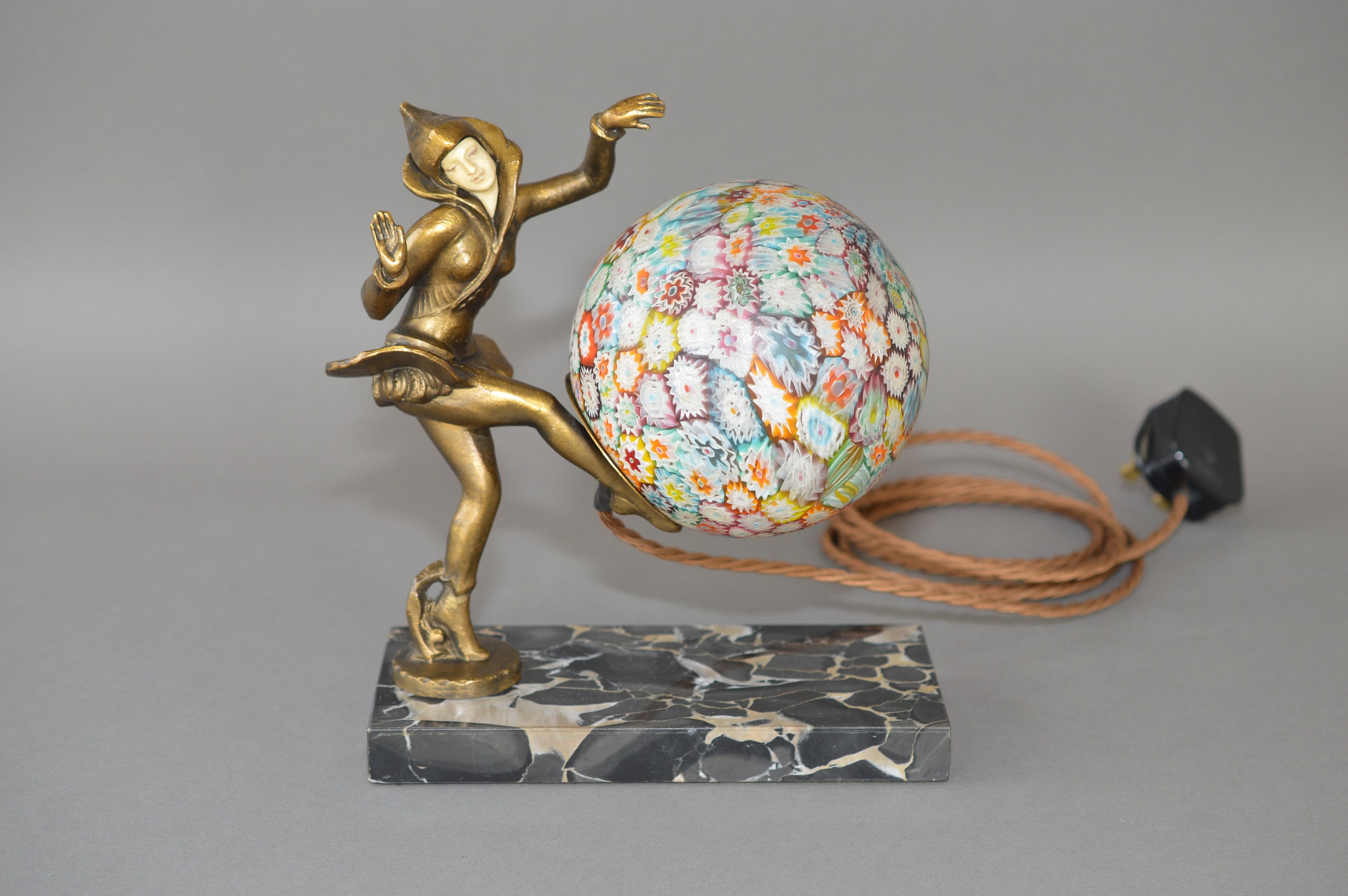 Art Deco Gerda Gerdago Pixie Lamp With Millifiori Shade Etsy UK
