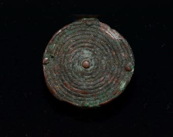 Anillo celta antiguo con forma de círculo concéntrico, circa 400 d. C. H1