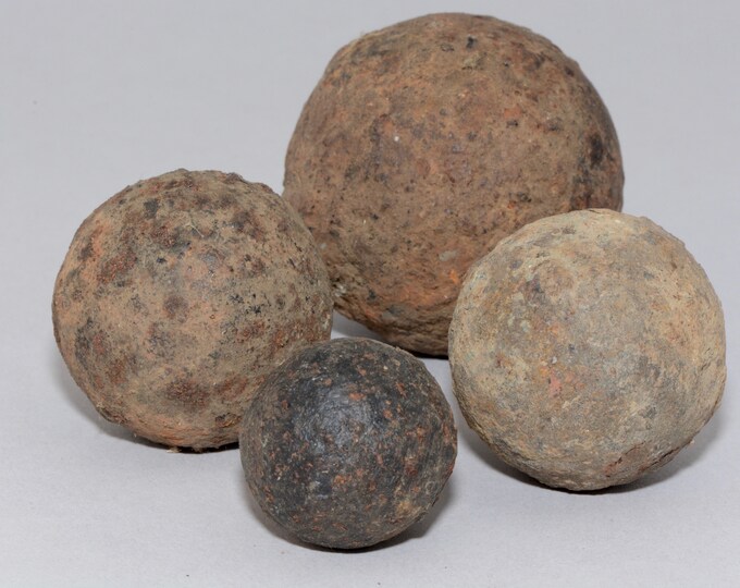 A Collection of Antique Naval Cannon Ball Grapeshot Iron Ball Etsy UK