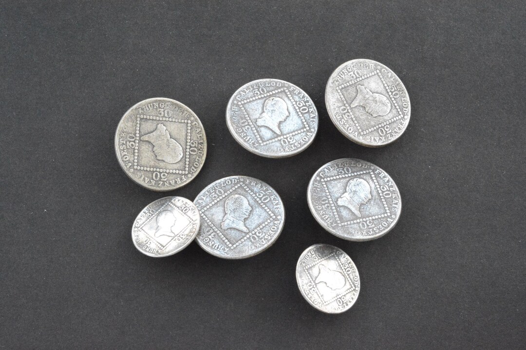 Vintage Set of Faux Coin Buttons - Etsy