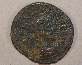 Moneda de bronce romana antigua Emperador Galieno 260-268 d.C. H9