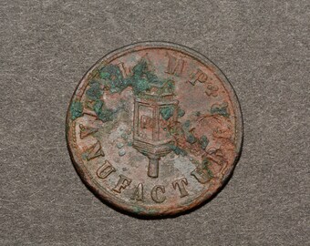 Una interesante ficha comercial de cuarto de penique R Alden Norwich Norfolk 1847 Fabricante de lámparas LPR20 EB