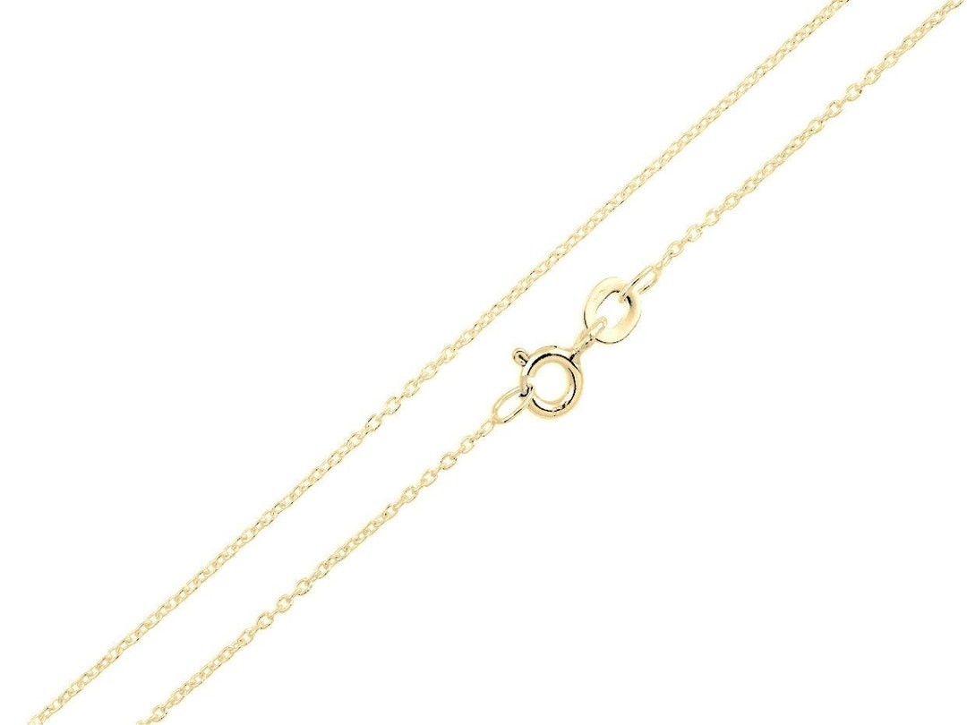 14k Gold Vermeil Cable Chain Necklace, Chain for Small Pendants and
