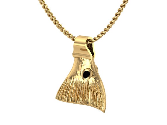 14k/18k Solid Gold Redfish Tail 3D 
