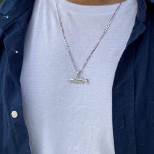 silver snook fish necklace by castil jewelry