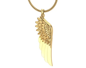 MoAndy Angel Wings Polished 18K Gold Plated Pendant Necklace for Women Girls Stainless Steel MoAndy Angel Wings Polished 18K Gold Plated Pendant Necklace for Women Girls Stainless Steel