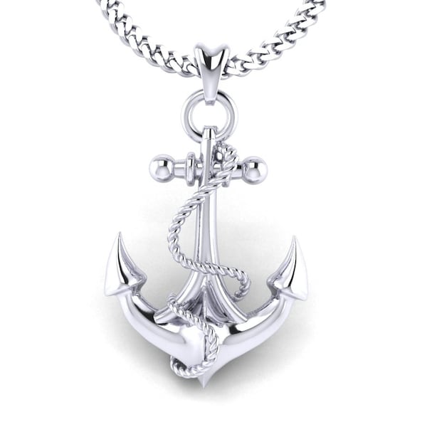 Anchor Necklace Etsy