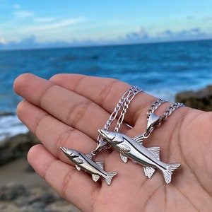 silver snook fish necklace by castil jewelry