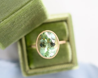 Cocktail Ring, Statement Ring, Green Tourmaline Ring