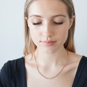 Vintage 9k Chain With Barrel Clasp, 17 Inches
