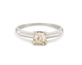 Vintage Champagne Diamond Engagement Ring, 0.50 Carats