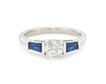 The Margot, Art Deco Style Engagement Ring, 0.70 Carats