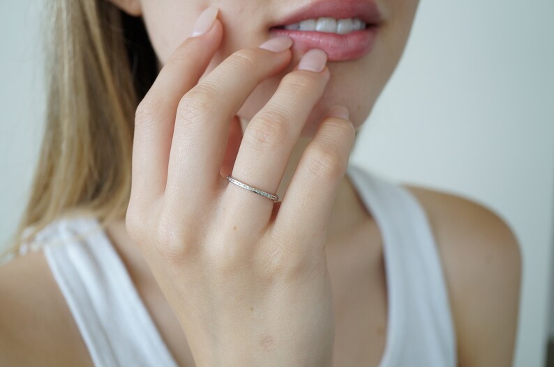 Vintage Eternity Band, Vintage Wedding Band, Platinum And Diamonds image 7