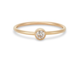 Diamond Engagement Ring, Upcycled Vintage Diamond, Handmade
