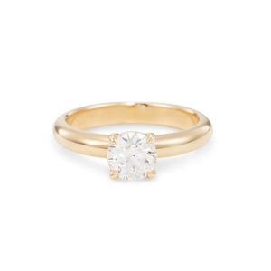 Modern Vintage Engagement Ring, 0.82 Carats Repurposed Antique Diamond