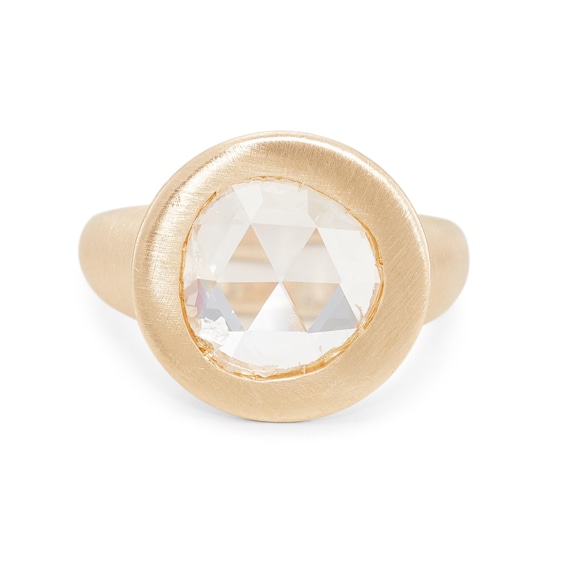 ゼルダ、アンティーク ローズカット ダイヤモンド リング、1.25