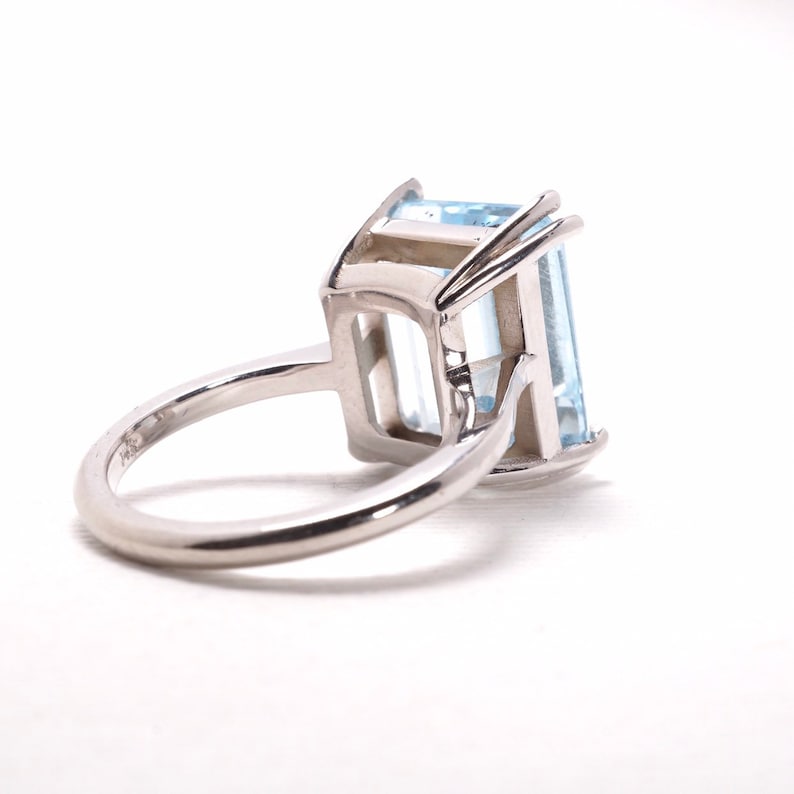 Aquamarin Cocktail Ring, Etwas Blaues Bild 8