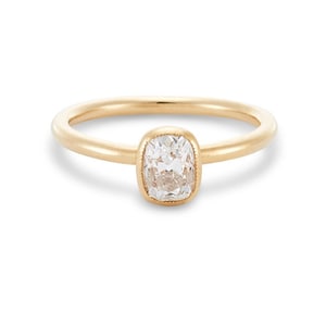 Old Mine Cut Diamond Engagement Ring