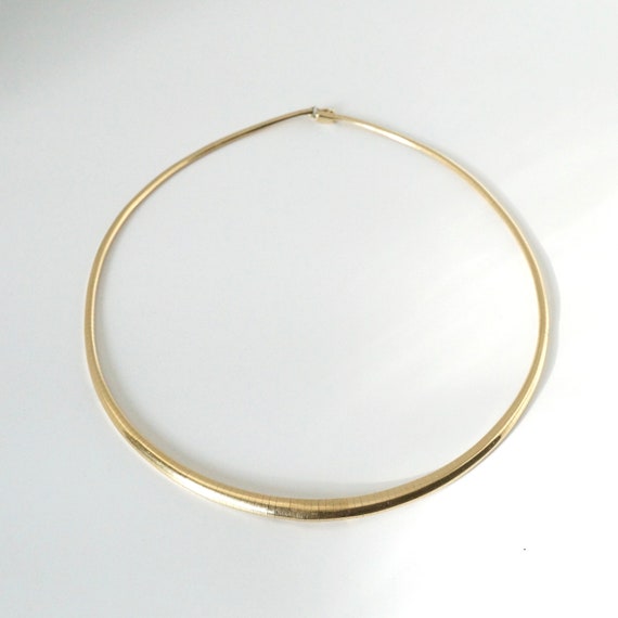 Vintage Omega Chain Necklace | Vintage Gold Neckla