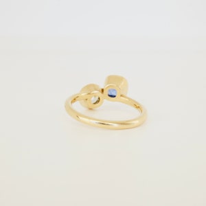 Modern Moi Et Toi Engagement Ring, Two Stone Engagement Ring, Repurposed Old European Cut Diamond image 7