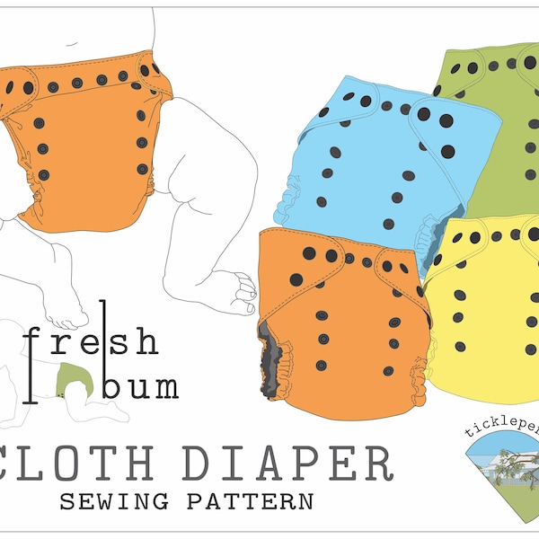 Fresh Bum Pocket Style Cloth Diaper Sewing Pattern