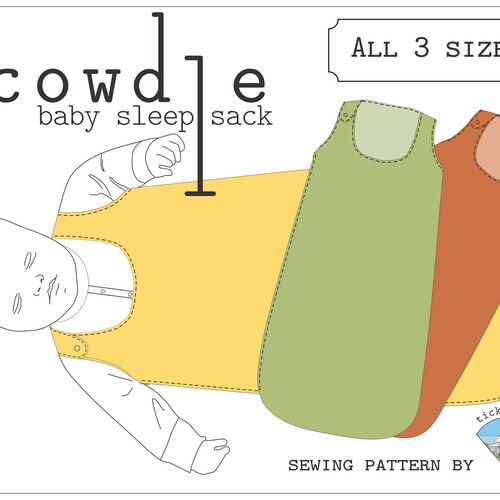 Cowdle Baby Sleep Sack Pattern All Three Sizes Newborn to Etsy