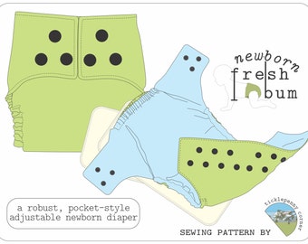 Newborn Fresh Bum Pocket Style Cloth Diaper Pattern