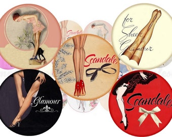 Digital collage sheet circles vintage images Digital images one inch circle images for pendant, digital rounds digital bottle cap images