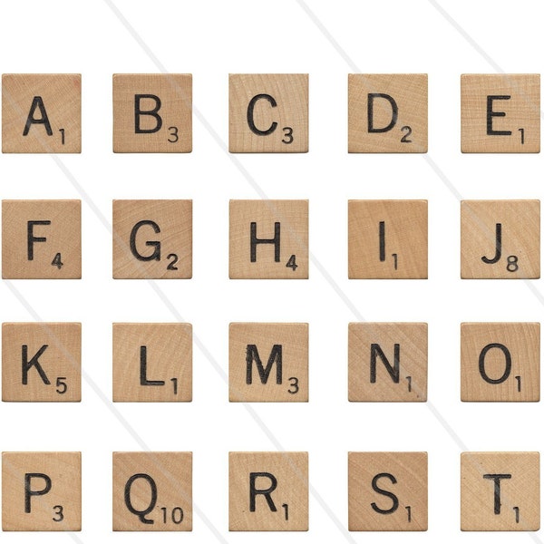 Images digitale Alphabet lettres de scrabble scrapbooking alphabet scrabble à imprimer