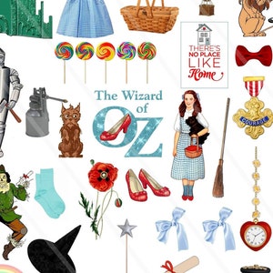 Wizard of Oz Clipart Dorothy Clip Art Digital collage sheet Wizard of Oz Dorothy ruby slippers Illustration PNG file JPEG file