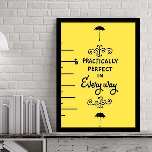 Mary Poppins Art Mary Poppins inspired Illustrations Mary Poppins Print, Mary Popping Decor Mary Poppins gifts Practically perfect